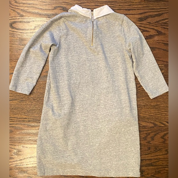 Crewcuts, J.Crew girls dress, size 10. Gray with white Peter Pan collar. - Picture 5 of 5